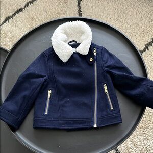 Crewcuts Cozy White Faux Fur Jacket